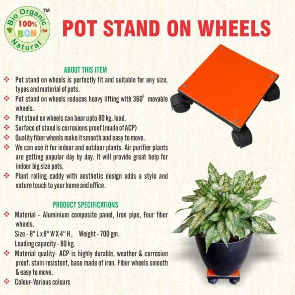 Pot stand On Wheel Bon Products Benefits)img